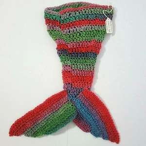 Baby Meerjungfrau Schwanz gehäkelt Handarbeit bunt Frühchen-Neugeborenes nur Requisite - Bild 1 von 3