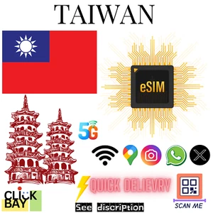 [eSIM] Taiwan Travel e-SIM High-Speed 4G/5G Data for 30 Days (Data only) - Photo 1 sur 1