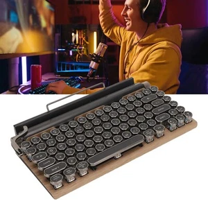 Typewriter Keyboard 83 Keys Vintage Wireless Mechanical with Metal Round UK - Picture 1 of 8