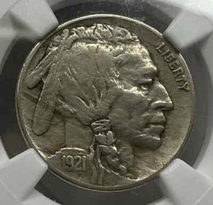 1921-S 5C Buffalo Nickel NGC VF30 Sharp Date Braids Hair Buff Curls MM some Tail - Picture 1 of 3