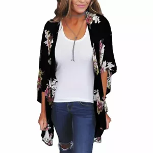 Claudia G Collection Black Floral Kimono Size Medium- Very CHIC-CLEARANCE!!! - Picture 1 of 1
