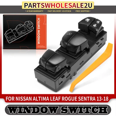 Interruptor de ventana eléctrica delantero izquierdo para Nissan Altima 2013 2014 2015 2016 2017 2018 Foto 1 de 4