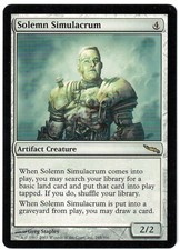 Solemn Simulacrum 2003 Mirrodin MRD Rare Artifact MTG NM Actual Pics AZ4