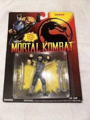 复古 Carded Mortal Kombat 烟雾可动人偶 1994 孩之宝 MOC 全新未拆封 — 第 1/4 张图片