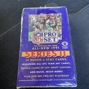 Tarjeta de fútbol americano Proset Serie II 1991 caja de cera sellada de fábrica paquetes de 36 - Imagen 1 de 2
