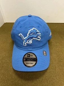 New Era Detroit Lions Team 9TWENTY Hat Cap Adjustable Strap Blue NFL Football - Picture 1 of 4