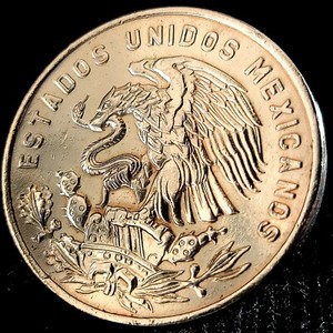 *Beautiful* Authentic Mexico 20 Centavos .950 (95%) Copper Coin "Cap and Rays" 