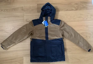 NEW Mountain Warehouse Mens Ski Jacket Coat Luna Brown & Blue Panel S Small - Picture 1 of 3