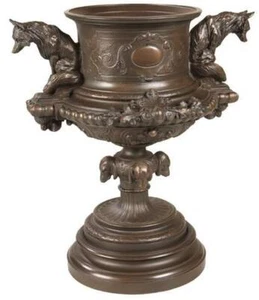 Elegant Chocolate Resin Fox Urn for Lodge Decor - Picture 1 of 1