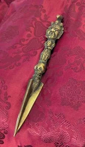 Old Energetischer Mahakala Phurba Made from Bronze from Tibet - Picture 1 of 2