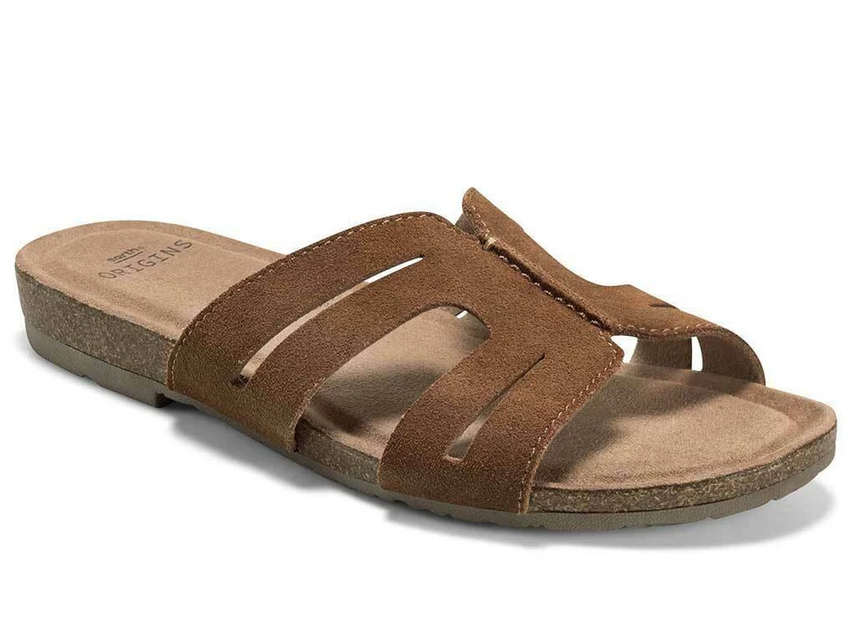 Sandalias New Earth Origins LUNA de gamuza marrón coñac elige la talla Foto 1 de 1