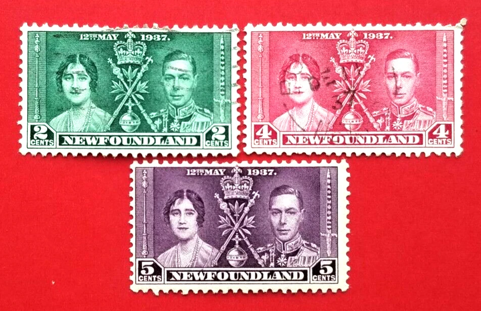 Canada Newfoundland #230-232 Coronation - Omnibus Issue Used - Image 1 of 1