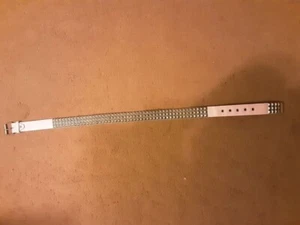 New Women Pink Leather Silver Diamond Belt M - Picture 1 of 2