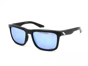 100% Blake Unisex Sunglasses, Matte Black / HiPer Blue Mirror (SCRATCHED) #C63 - Picture 1 of 9