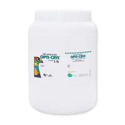 Opti-Cryl Self-Curing Acrylic Resin Powder, Original Shade, 5Lb Bottle