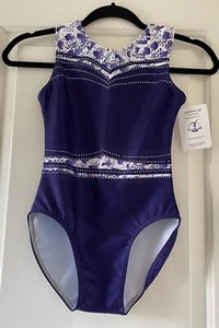GIRLS GYMNASTIC LILACHELENE LEOTARD BNWT SIZE AXS - Picture 1 of 2