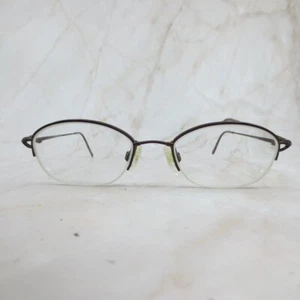 Flexon Eyeglasses Frame 651 Marchon Women's Satin Burgundy Half Rim 47-18-130 - Picture 1 of 9