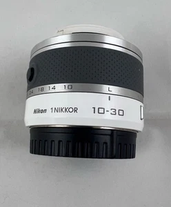 Nikon 1 Nikkor 10-30mm f/3.5 --5.6 VR White Lens Sold As-Is, Not Functional - Picture 1 of 1