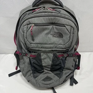 The North Face RECON Backpack Gray TNF Travel School Bag Campus Outdoors Pink - Picture 1 of 11