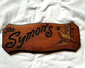 The Symon's Simon Fasants Forever Hunter Taverne Holzschild 18x7" Familienhaus - Bild 1 von 5