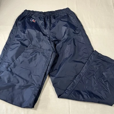 Pantalones cortavientos Russell Athletic Track vintage para hombre XL azul marino forrados años 90 Foto 1 de 4