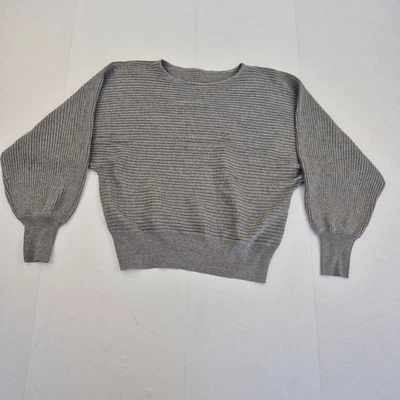 PHASE EIGHT Jumper 12 Grey Women's Viscose Blend Ribbed Casual - Image 1 of 4