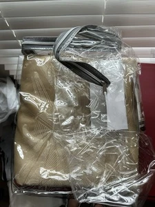 Hotel Collection NWT Taupe/gold 3-Pc. Full/Queen Shams And Comforter Set - Picture 1 of 4