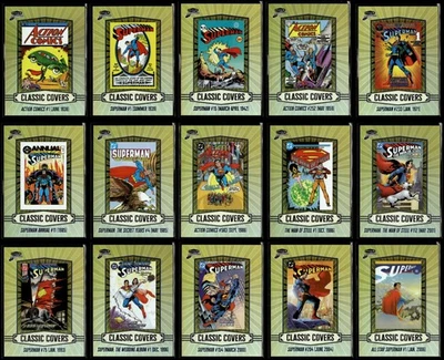 2025 Fleer Brilliants Superman Classic Covers Complete Set CC1-CC15 15 Cards! - Image 1 of 4