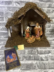Juego de 3 figuras y establo Fontanini Heirloom Natividad 54558 pesebre Navidad - Imagen 1 de 8