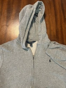 Polo Ralph Lauren hoodie Jacket Boys Youth Large 14/16 Gray Full Zip - Picture 1 of 6