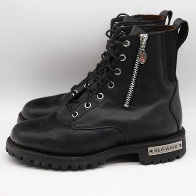 Red Wing Boots Women's Side Zip Chukka Biker Black Moto Leather 1668 Size 8  - Image 1 of 4