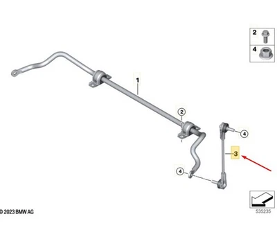 MINI COOPER J01 Front Stabilizer Link 31305A72609 NEW GENUINE - Image 1 of 2