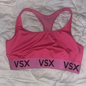 Victoria’s Secret Sport VSX Racer back Sports Bra Sz. Large Hot Pink Wireless - Picture 1 of 5