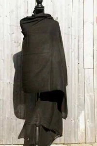 Manta de viaje de gran tamaño negro cachemira bufanda grande para damas envoltura pashmina - Imagen 1 de 9