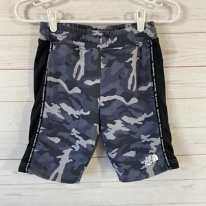 The North Face Youth Boys Camo Print Shorts Medium Gray Logo Pockets 22x9 - Picture 1 of 8
