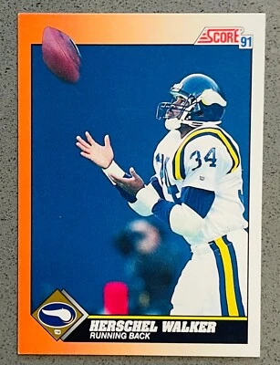 1991 Score Football Card #348 Herschel Walker Insert Card Vikings - Image 1 of 2