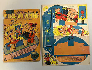 Vintage Tippy Toy #3 ~ HOPPY AND MILLIE in MUSICAL EVENING ~ 1940's PAPER TOY