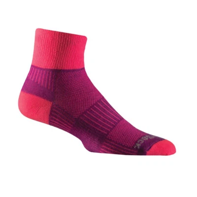 Wrightsock Coolmesh II Quarter Plum/Pink Unisex Running Socks - image 1 of 3