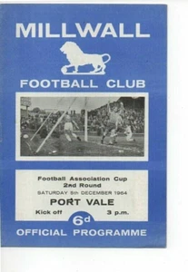 Millwall v Port Vale 1964/65 FA Cup 2nd Round - Picture 1 of 1