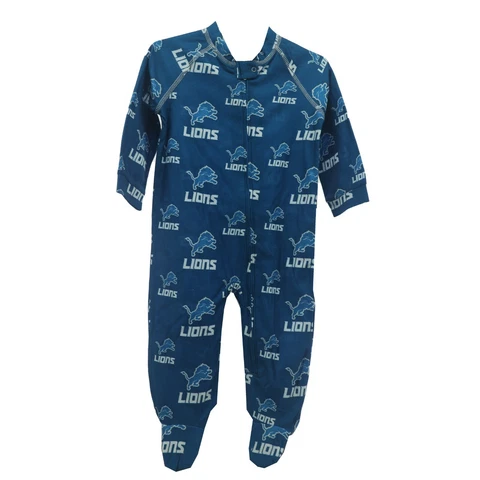 Detroit Lions Official NFL Baby Toddler Infant Size Pajama Sleeper Bodysuit New Cover