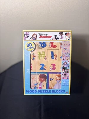Disney Junior 6 Wood Puzzles - New - Sealed - Image 1 of 4