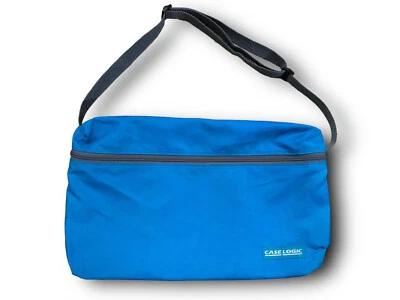 Vintage Case Logic 30 Cassette Tape Carrying Case Holder Nylon Blue 80s 90s - Image 1 of 4