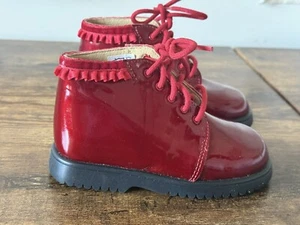 Babybotte Red Patent Leather Boots Size 25 US Toddler Size 8 - Bild 1 von 12