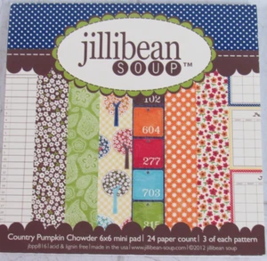 Jillibean Soup, Zucca di Zucca Country, 6x6 Mini Pad, 24 Pezzi, jbpp816 - Foto 1 di 2