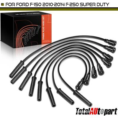 8x Juegos de cables de bujía para Ford F-150 2010-2014 F-250 F-350 Super Duty 11-15 Foto 1 de 4