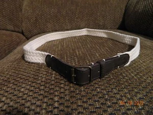 ABERCROMBIE KIDS IVORY COTTON WEAVED BELT IN SIZE XL - Picture 1 of 2