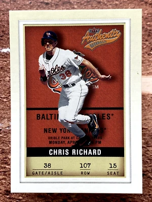 2002 Fleer Authentix Chris Richard #107 - Image 1 of 2