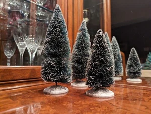 3 LEMAX Snow Tip Evergreen Trees Two 9" Or Taller & One 6" For Villages - Picture 1 of 7