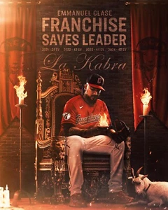 Emmanuel Clase Franchise Saves Leader Cleveland Guardians 8x10 MLB Photo - Picture 1 of 1