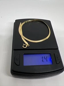 Signed Italy 14k yellow gold chain 7” bracelet 1.4g - Picture 1 of 8